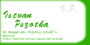 istvan pszotka business card